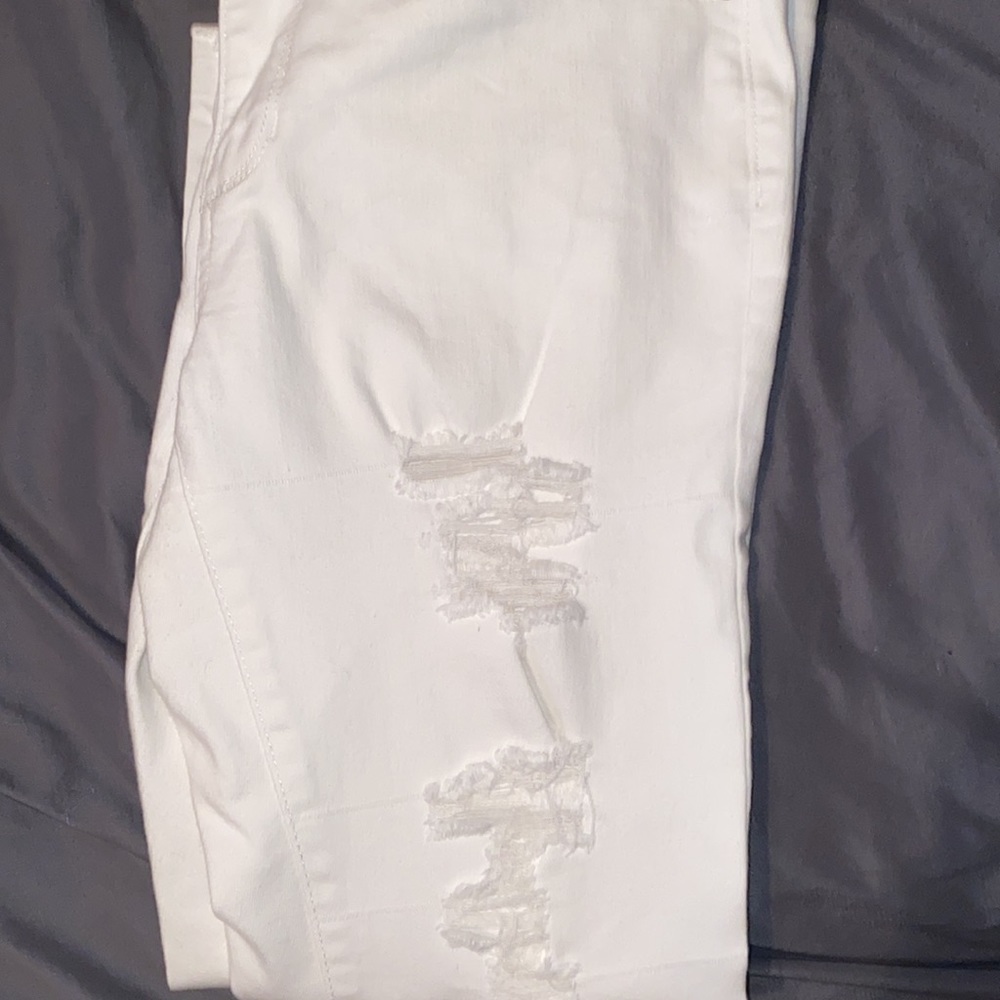 White Skinny Ripped Jeans - Picture 3 of 3